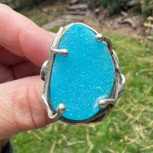 Cool Blue Druzy Ring 💙